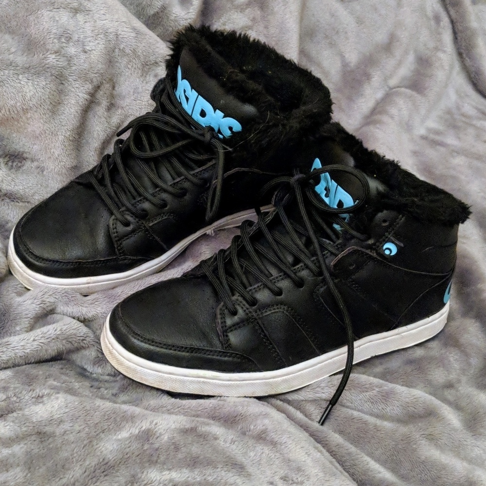 Osiris Midtop Sneakers Baby Blue/Black - size 8